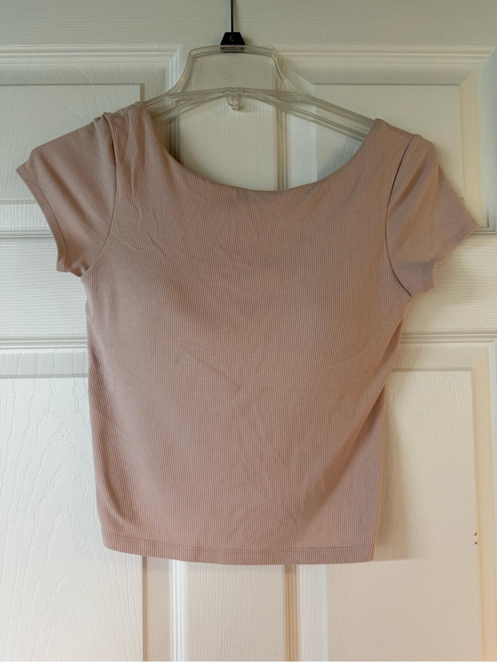 Women's Scoop Neck Short Sleeve Top - Blush